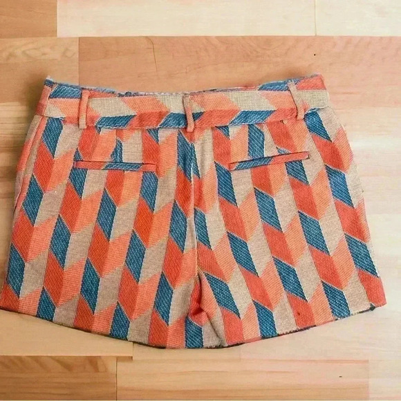 Ann Taylor LOFT Chevron Riviera Shorts with 4" Inseam Size 6 Festive Pink - Picture 5 of 5